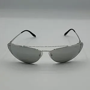 Prada Silver lens sunglasses with case and box Folding PRADA Sunglasses SPR 54U 1BC-197 55-16 Silver  main image 3